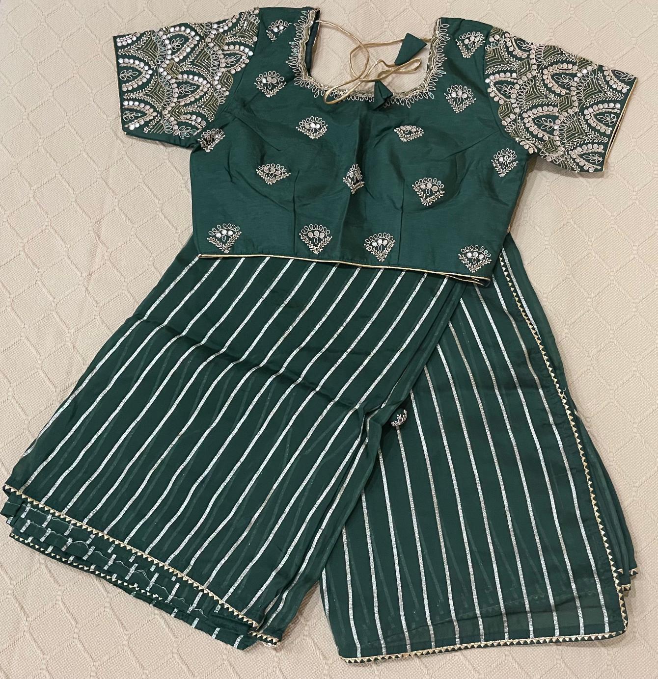 Premium Fancy Saree in green color